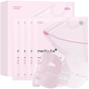 [medicube Official Shop] PDRN Pink Collagen Gel Mask (4 sheets) | Salmon DNA, Color Changing, Pink Glow, Collagen, Facial Mask, Korean Skincare